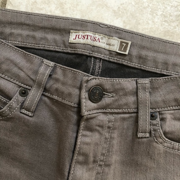 Just USA Gray Skinny Stretch Jeans - Picture 5 of 8